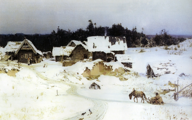 Поленов Зима. Имоченцы by Vasily Polenov