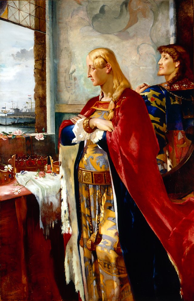 Queen Margaret I and Eric of Pomerania. by Agnes Slott-Møller