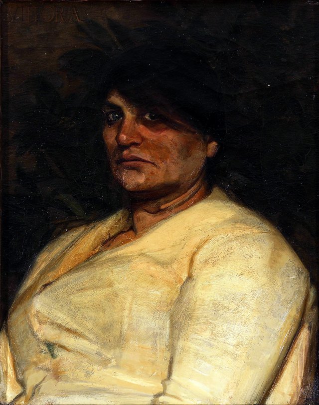 Agnes Slott-Møller, “Vittoria”. Portræt af en romerinde by Agnes Slott-Møller