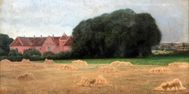 View of the manor Løgismose. by Agnes Slott-Møller