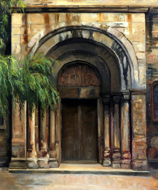 The entrance to Schleswig Cathedral by Agnes Slott-Møller