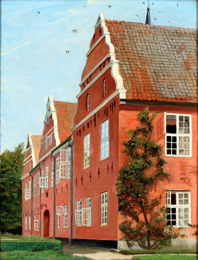 View from Løgismose Manor. by Agnes Slott-Møller