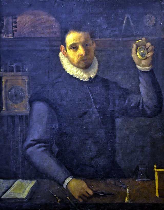 Selbstporträt as a Watchmaker by Agostino Carracci