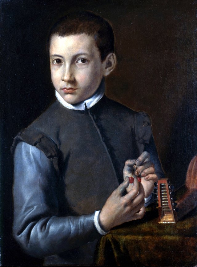 Portrait of young Antonio Carracci by Agostino Carracci
