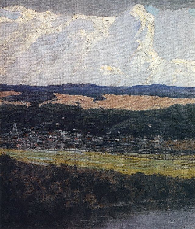 Поленов Вид Тарусы с высокого берега Оки by Vasily Polenov