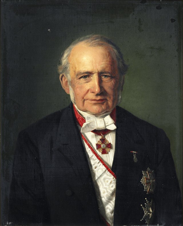 Portrait of the King's private secretary, Jens Peter Trap (1810–1885) by Otto Bache