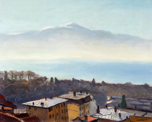Les toits d'Ouchy et le Léman by Albert Marquet