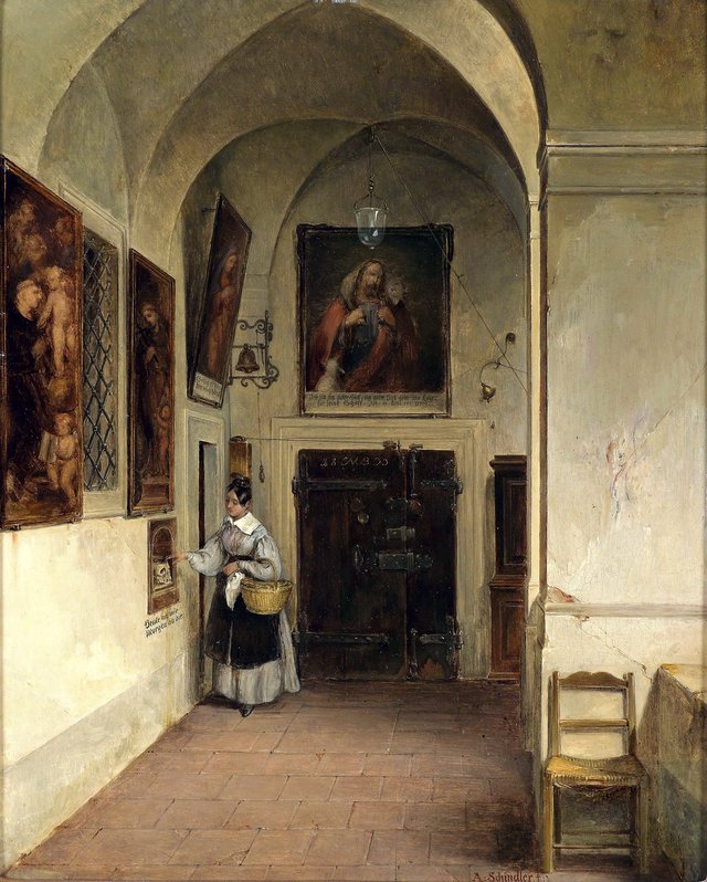 Im Klostergang by Albert Schindler