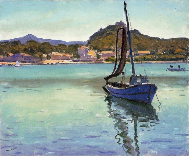 Small Boat at Porquerolles Bay by Albert Marquet