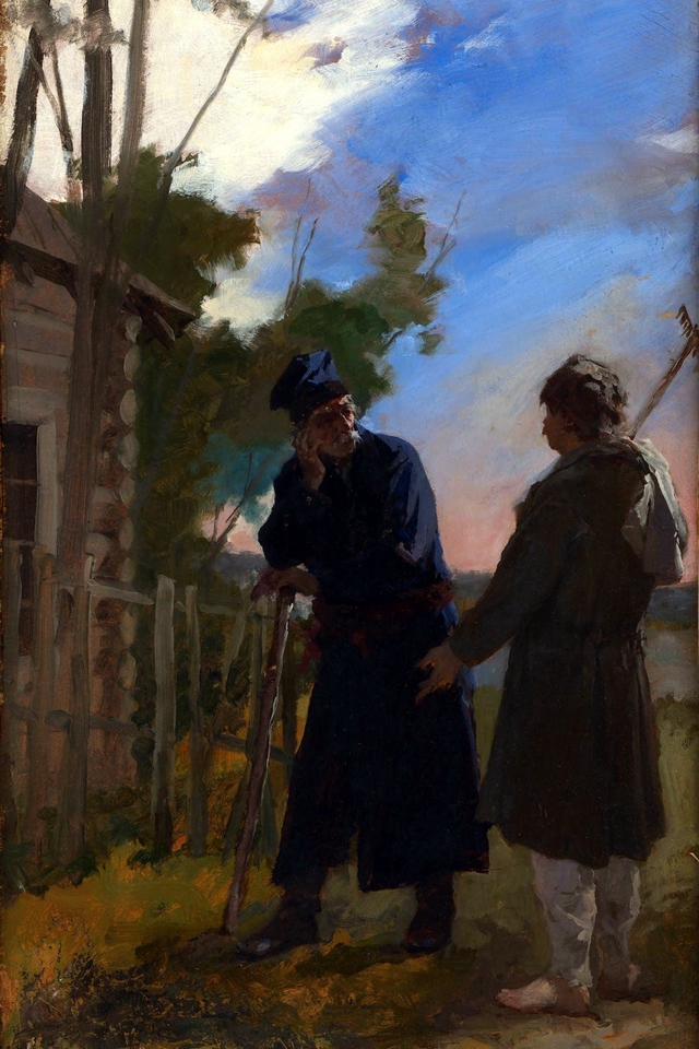 The Nobleman and the Peasant by Kazimierz Alchimowicz