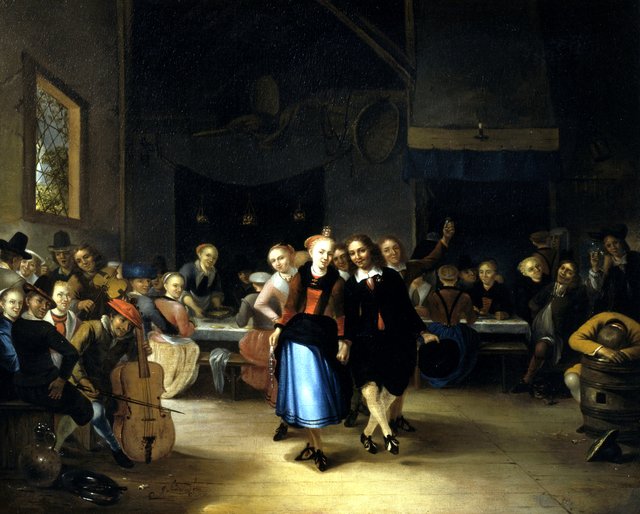 Wedding Dance in a Tavern by Gerrit Lundens