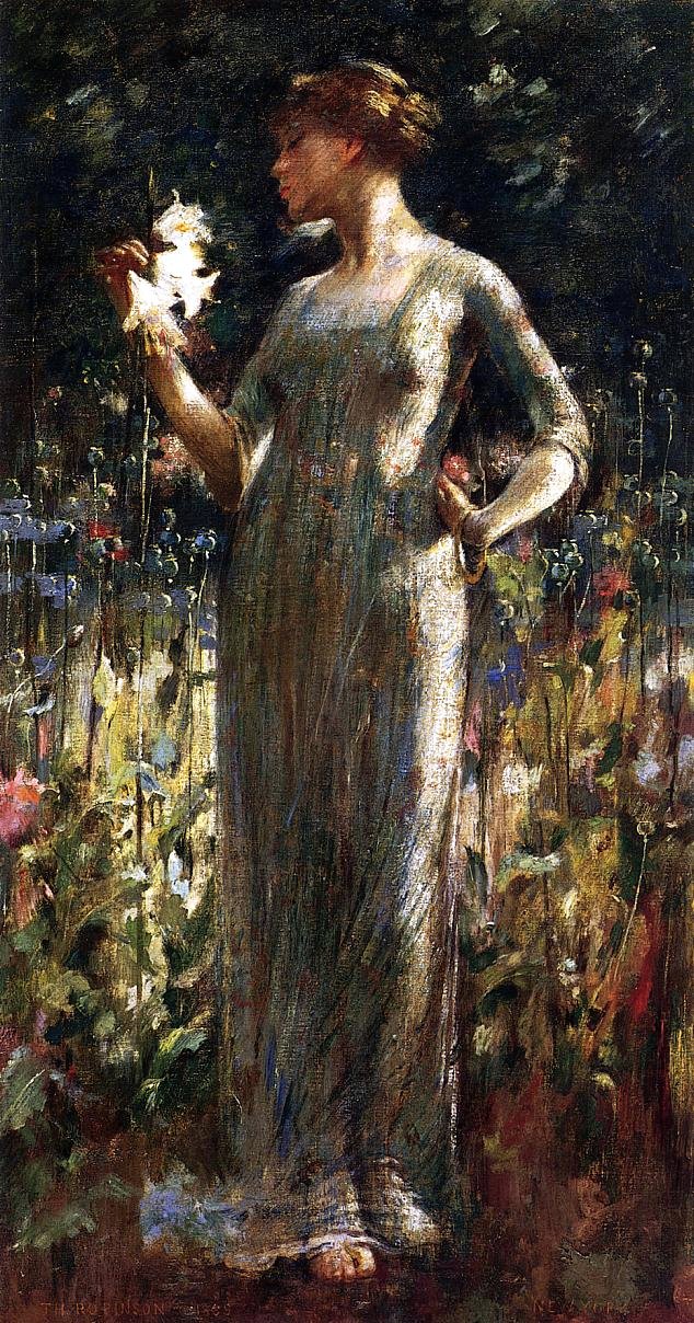 A King‘s Daughter aka Girl with Lilies by John White Alexander