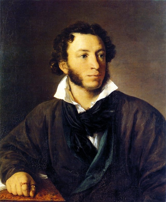 Portrait of Alexander Pushkin. by Vasily Andreevich Tropinin