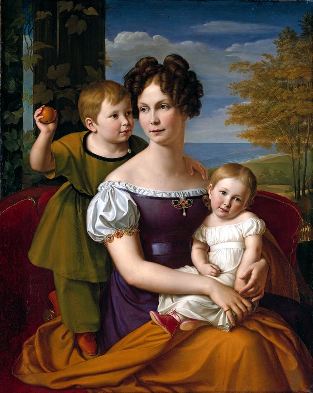 Alexandrine von Mecklenburg and her children by Friedrich Wilhelm Schadow