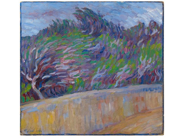 Olive tree, wall, wind by Alexej von Jawlensky