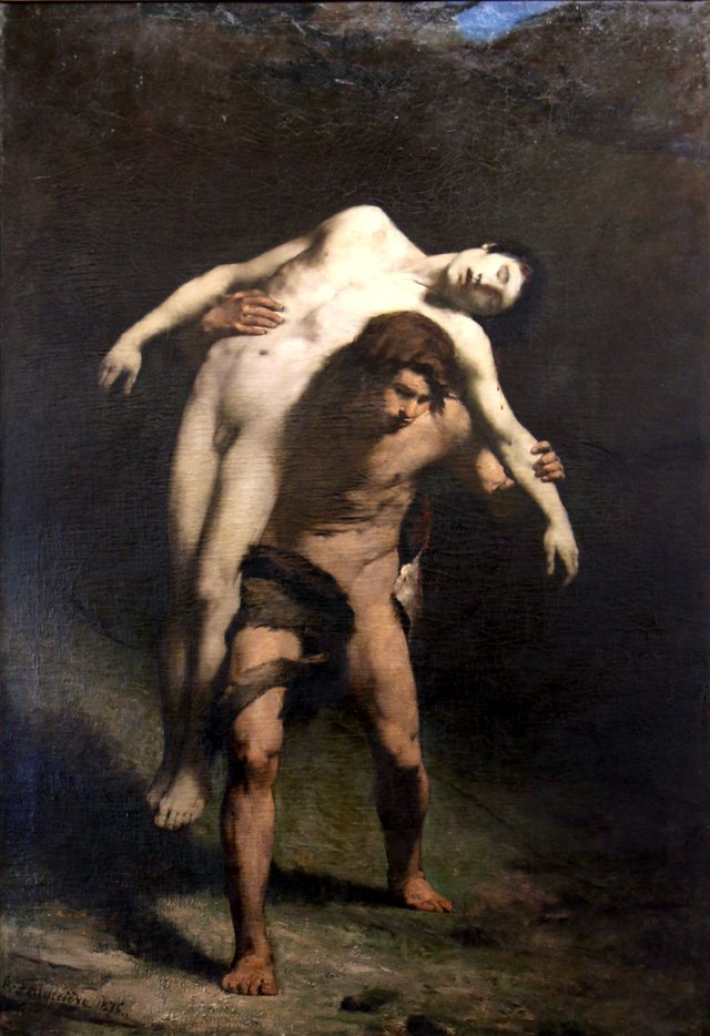 Caïn portant le corps d'Abel by Alexandre Falguière