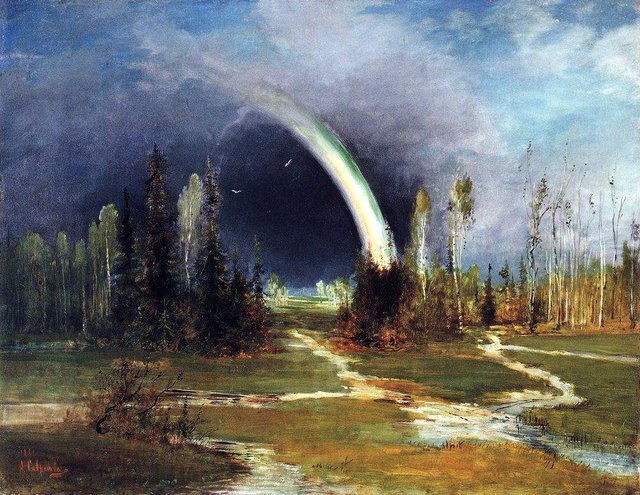 Landscape with a Rainbow by Alexei Savrasov