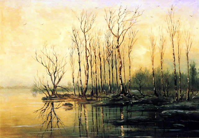 Early Spring, High Water by Alexei Savrasov