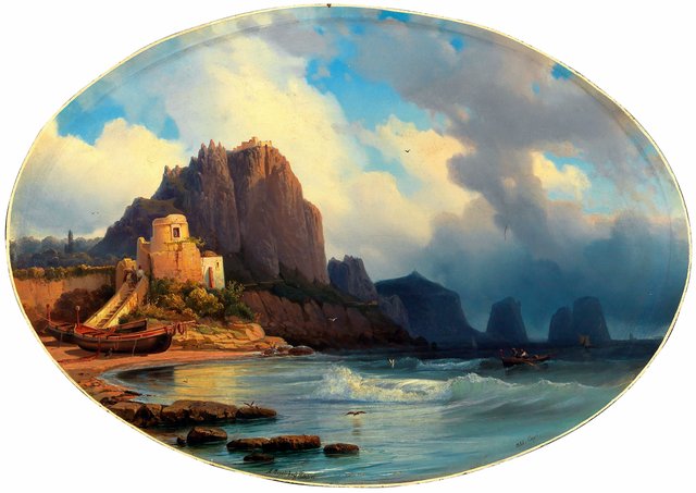 A scene in Capri by Alexey Bogolyubov