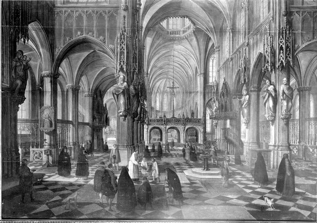 Interior of a Gothic church by Pieter Neefs the Elder