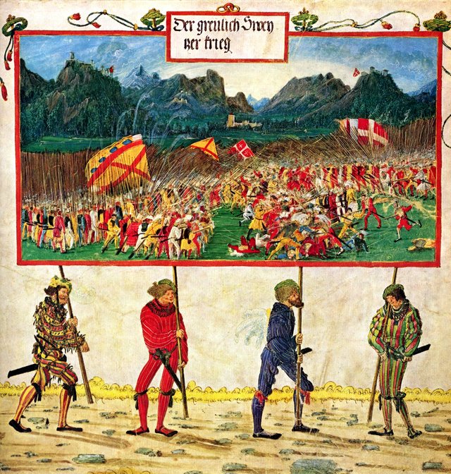 Triumphzug Kaiser Maximilians, Szene: Der Schweizer Krieg by Albrecht Altdorfer