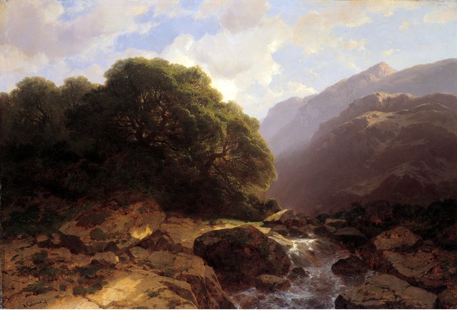 Torrent de montagne by Alexandre Calame