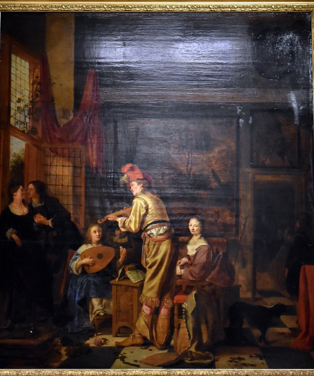 Le Concert au joueur de pochette by Ludolf de Jongh