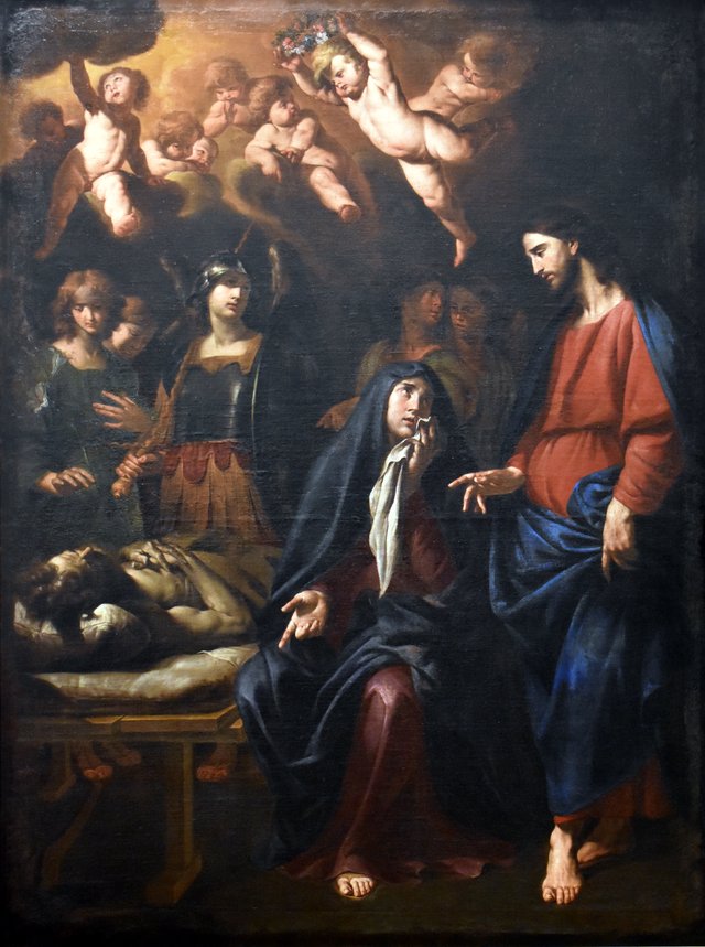La mort de saint Joseph by Andrea Vaccaro