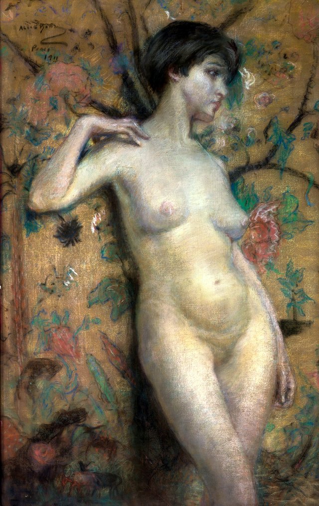 Nude against Screen by Alice Pike Barney