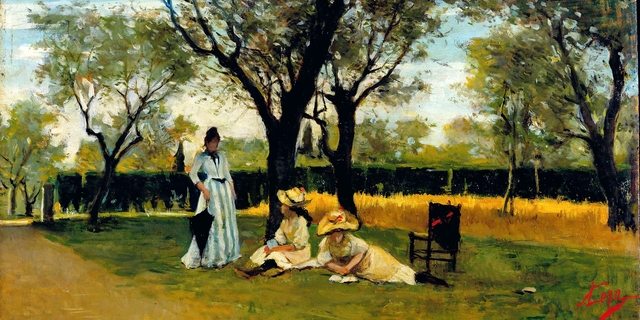 At the villa in Poggio Piano by Silvestro Lega