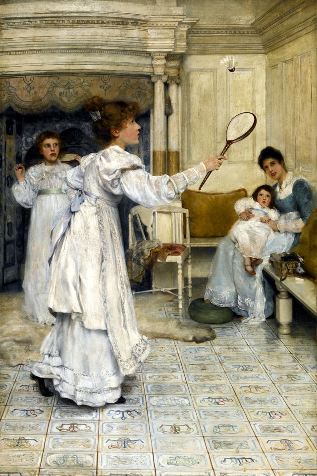 Battledore and Shuttlecock by Laura Theresa Alma-Tadema