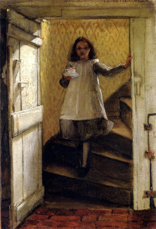 Girl on Stairs by Laura Theresa Alma-Tadema
