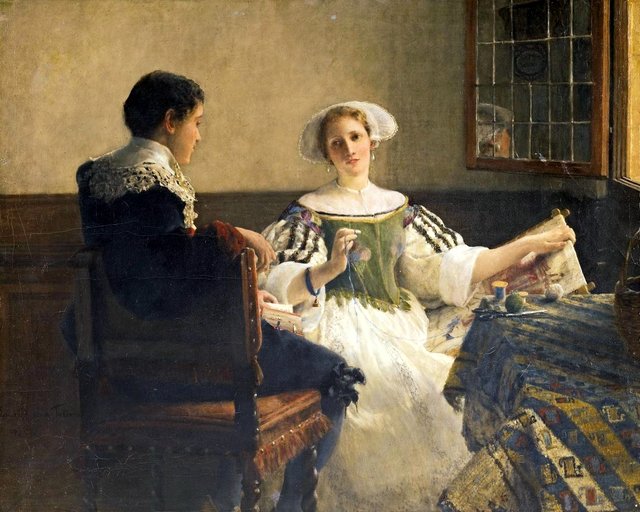 Love's beginning by Laura Theresa Alma-Tadema