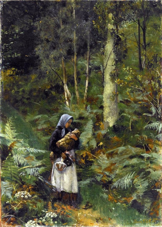 With a Babe in the Woods by Laura Theresa Alma-Tadema