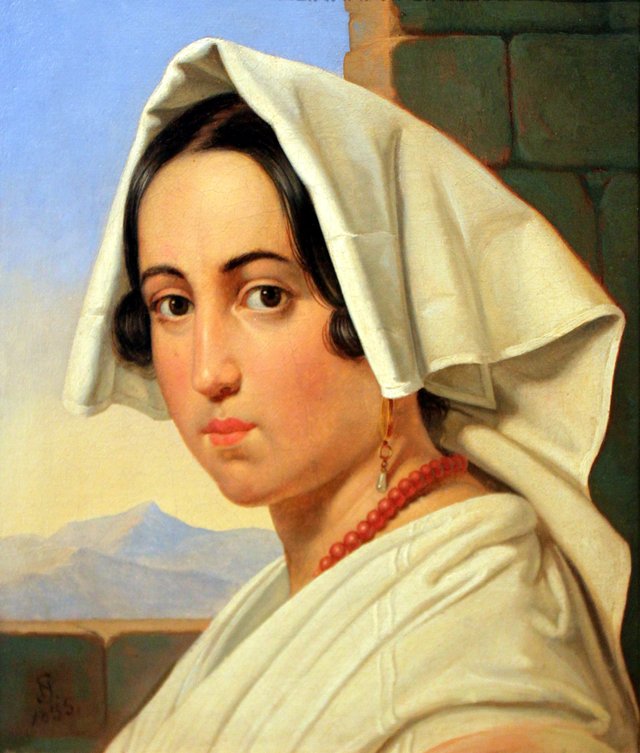 Portrait of a young Italian by Niels Simonsen