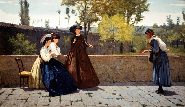 Almsgiving (II) by Silvestro Lega