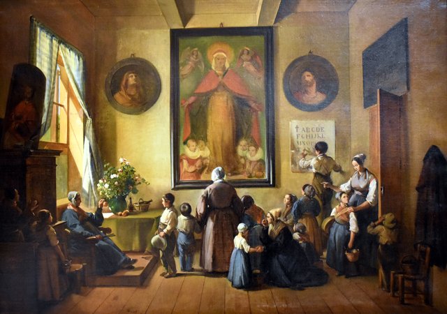 Intérieur d'une salle d'asile by François Marius Granet