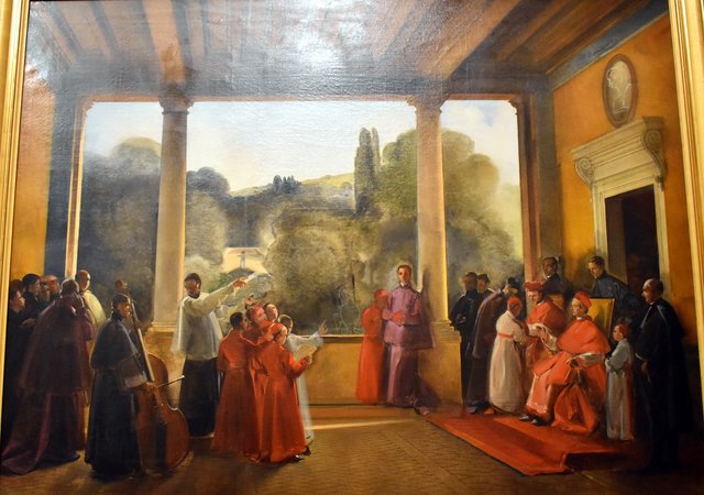 Réception de deux cardinaux par une maîtrise à la villa du Belvédère de Frascati by François Marius Granet