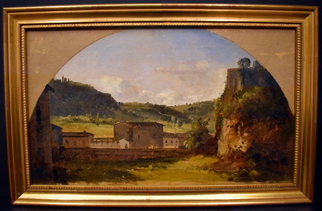 Fabrique à la porte du peuple et Mont Mario by François Marius Granet