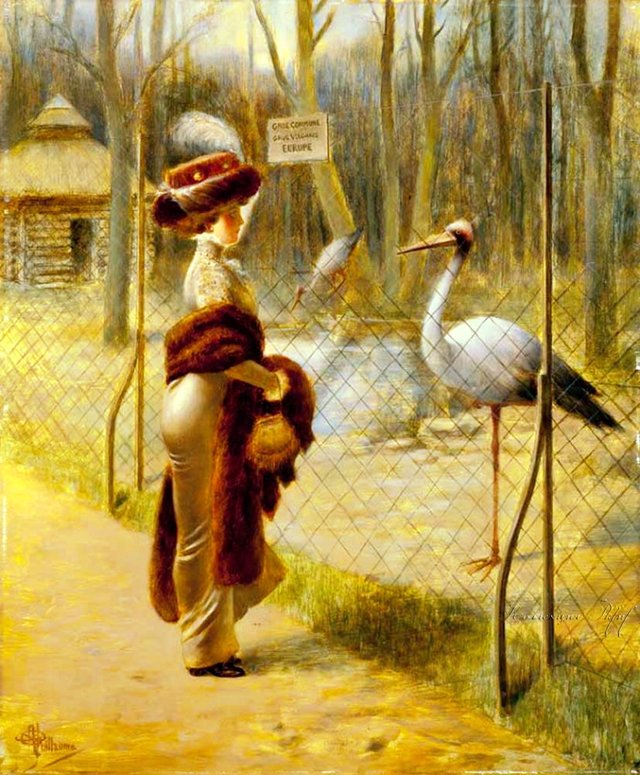 Common crane by Albert Guillaume