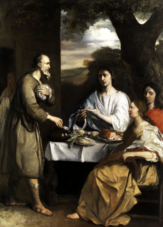 Abraham and three angels by Alonso del Arco