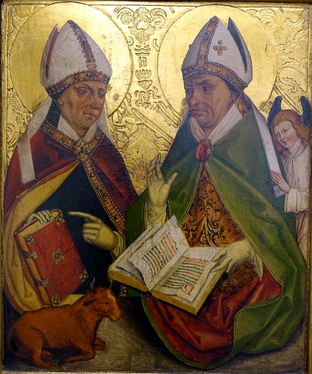 The church fathers Ambrose and Augustine by Michael Wolgemut
