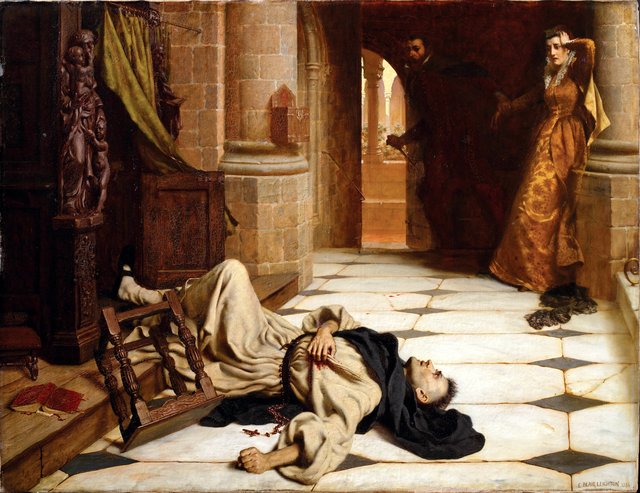The Confessional by Edmund Blair Leighton