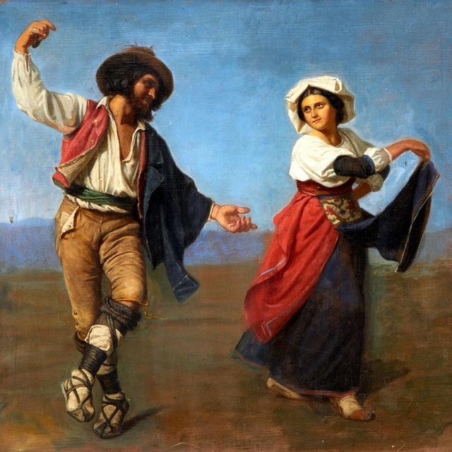 Italian dancers by Amalia Lindegren