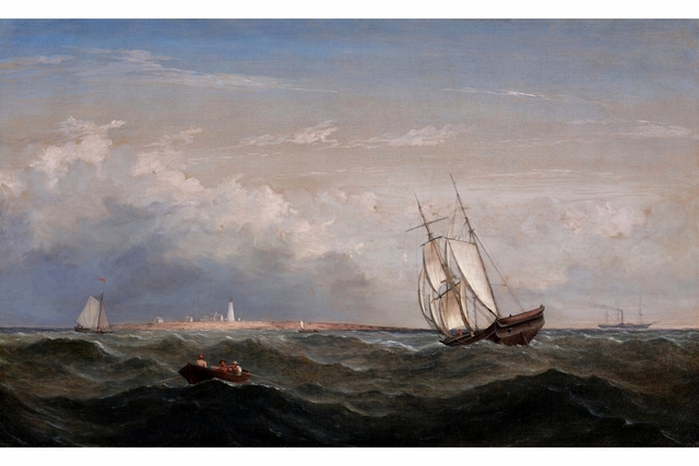 Northwesterly View of Mount Desert Rocks by Fitz Henry Lane