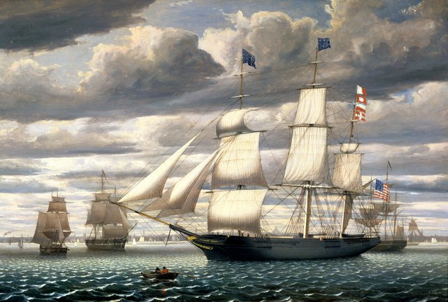 Ship Southern Cross in Boston Harbor, 1851 by Fitz Henry Lane