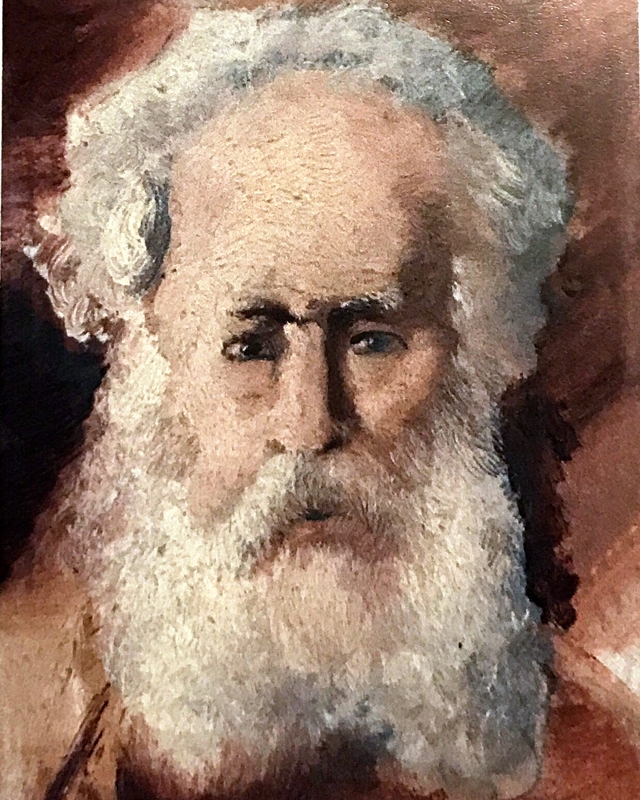 Head of an old man by Fyodor Vasilyev
