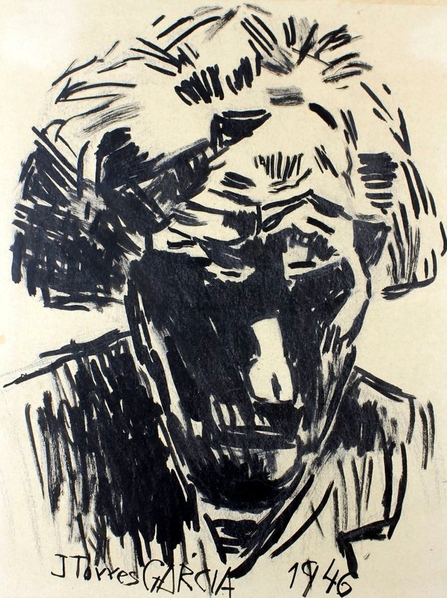 Joaquín Torres García selfportrait (1946) by Joaquín Torres-García