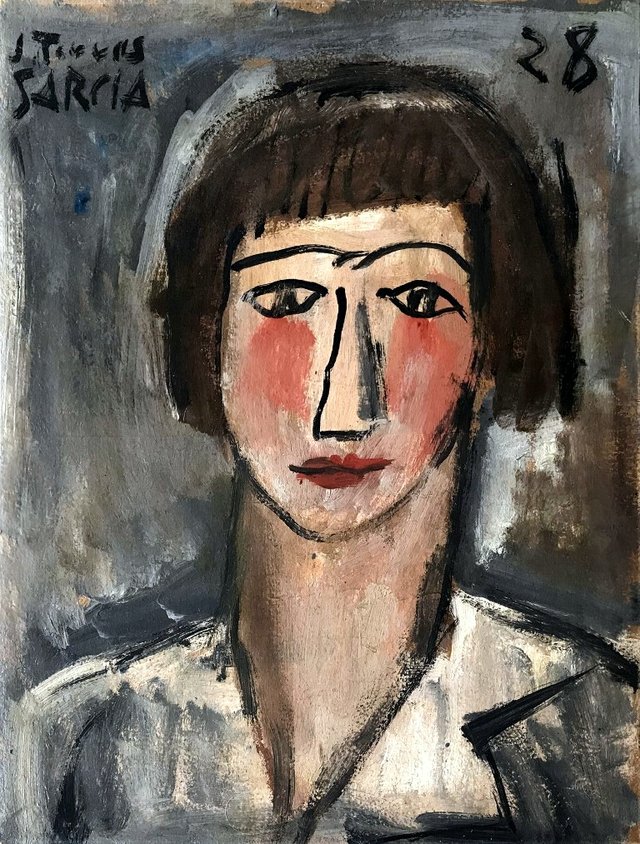 Cabeza de mujer by Joaquín Torres-García