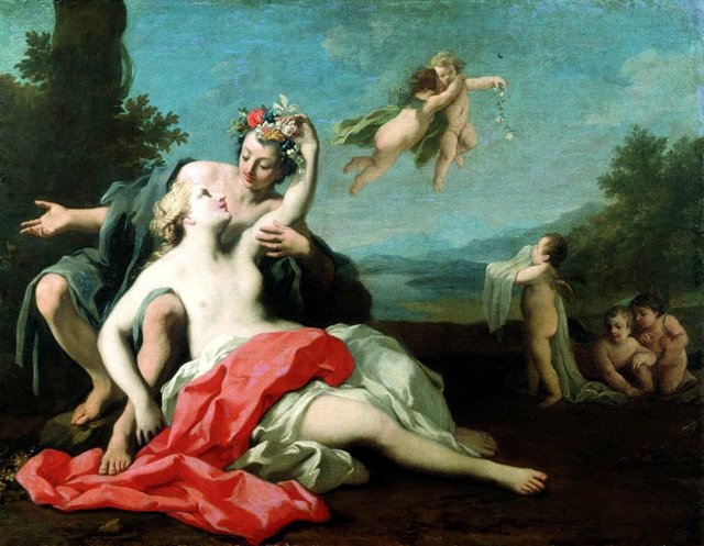 Flora and Zephyr by Jacopo Amigoni